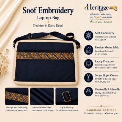 SOOF EMBROIDERY LAPTOP BAG