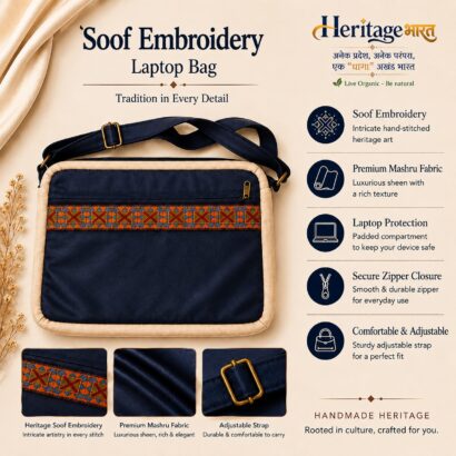 SOOF EMBROIDERY LAPTOP BAG